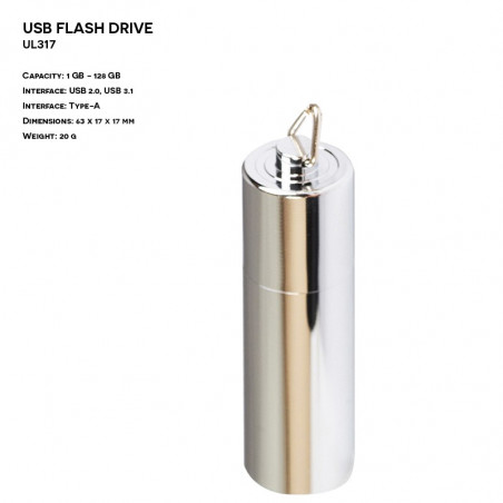Pendrive ER BATERIA UL317 Metalowy z grawerem