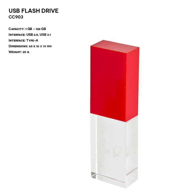 Pendrive ER CLASSIC CC903 Plastikowo - Szklany