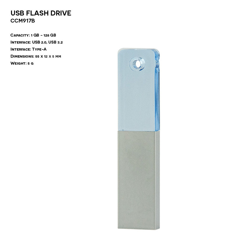 Podświetlany Pendrive ER CLASSIC CCM917B Metalowo - Szklany