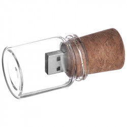 Wooden - Glass ER BOTTLE UL909 Pendrive with logo
