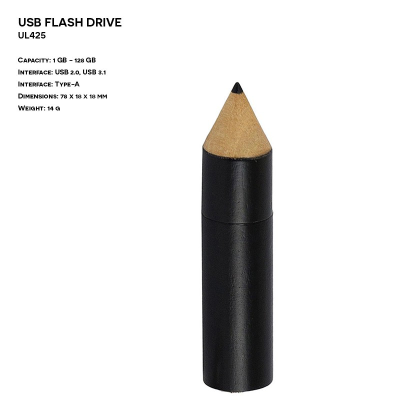 Pendrive ER OŁÓWEK UL425 Drewniany