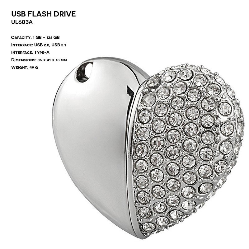 Reklamowy Pendrive ER SERCE UL603A Biżuteryjny