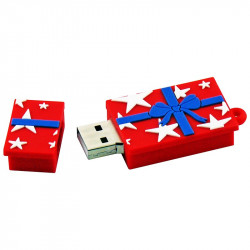 Świąteczna pamięć USB w kształcie prezentu. Pendrive prezent.