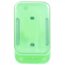 Sterylizator z Power Bankiem i Ładowarką Bezprzewodową oraz Głośnikiem Bezprzewodowym ER CLASSIC CC1UVS008 UV-C QI BT Plastikowy