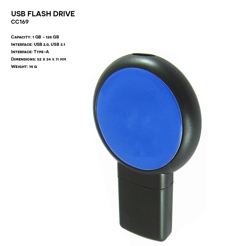 Plastic ER CLASSIC CC169 Pendrive with epoxy sticker