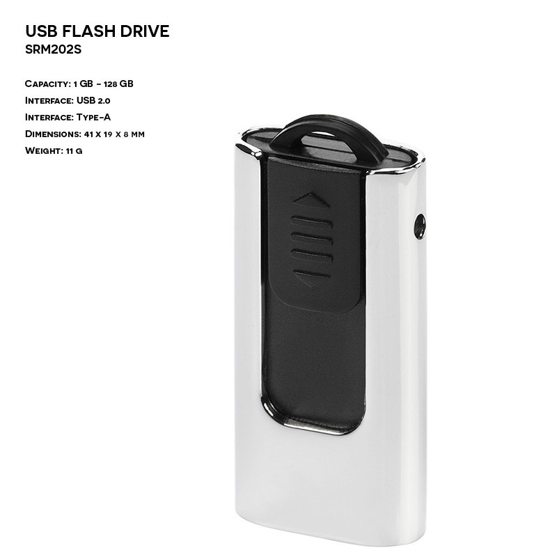 Plastic - Metal ER SLIDER SRM202S Pendrive with doming
