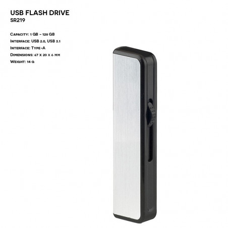 Plastic - Metal ER SLIDER SR219 Pendrive
