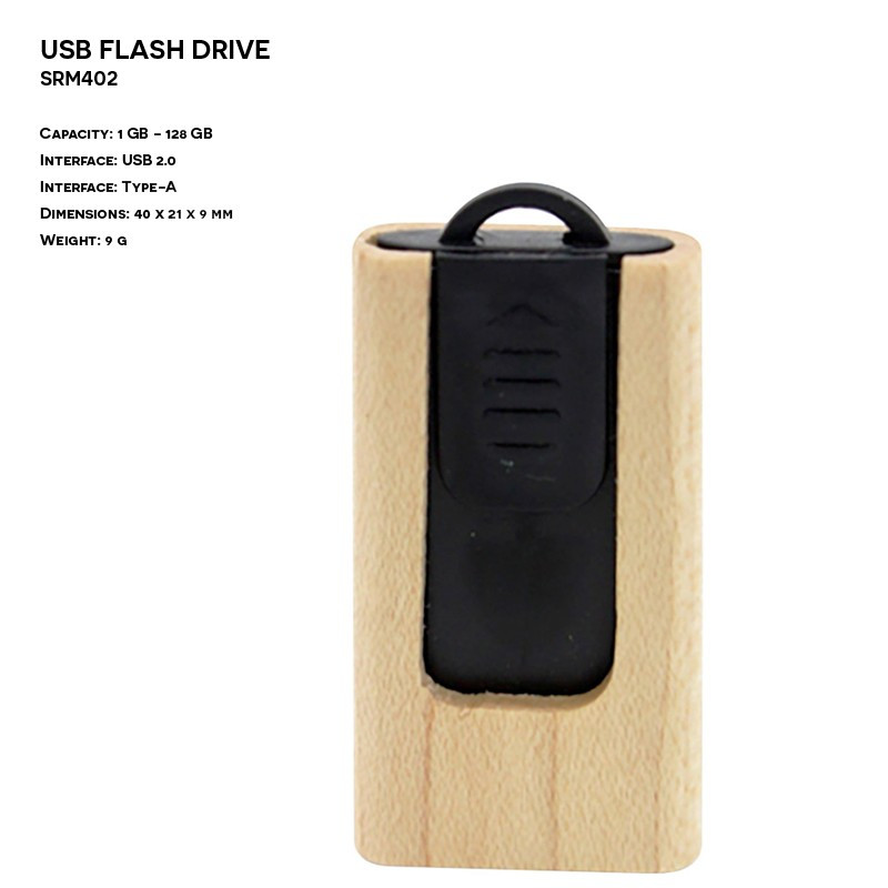 Wooden ER SLIDER SRM402 Pendrive