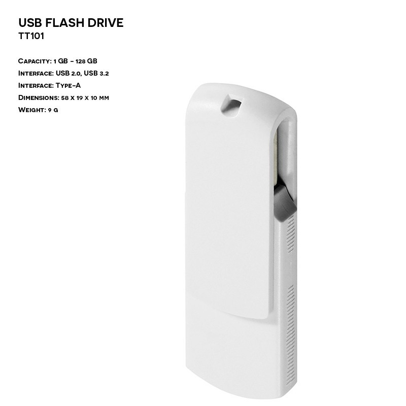 Pendrive z logo ER TWIST TT101 Plastikowy