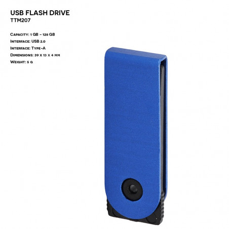 Plastic - Metal ER TWIST TTM207 Pendrive with engraving