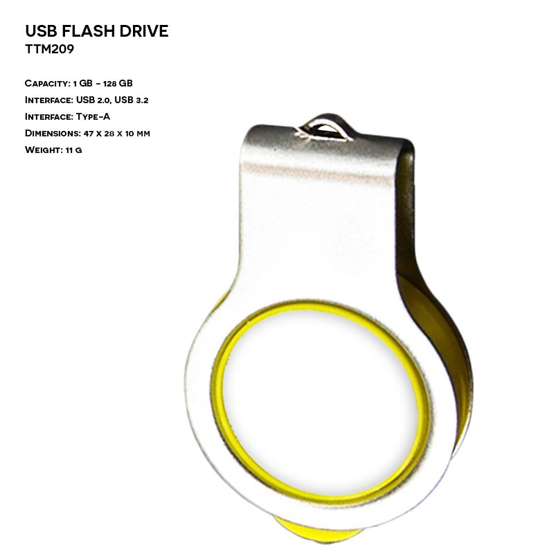 Plastic - Metal ER TWIST with flashlight TTM209 Pendrive