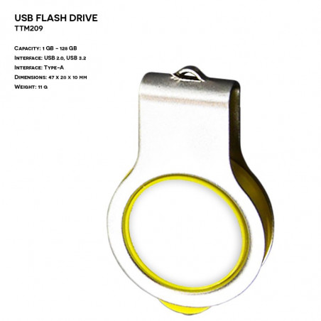 Plastic - Metal ER TWIST with flashlight TTM209 Pendrive