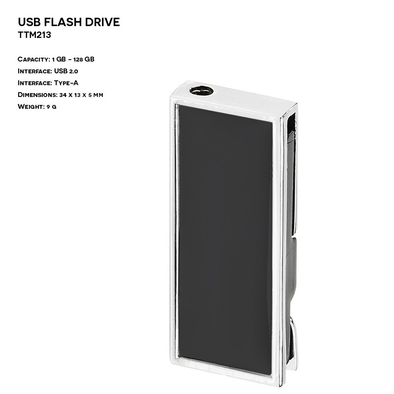 Plastic - Metal ER TWIST TTM213 Pendrive with sticker