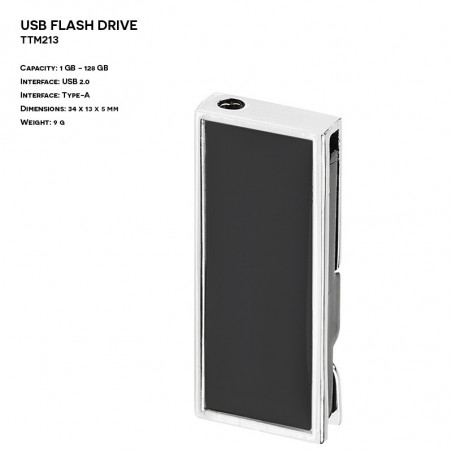 Plastic - Metal ER TWIST TTM213 Pendrive with sticker