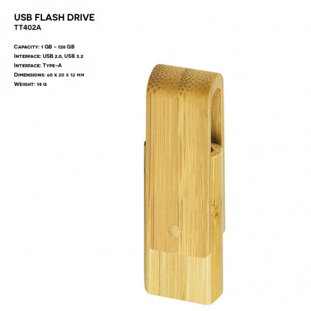 Pendrive reklamowy ER TWIST TT402 Drewniany