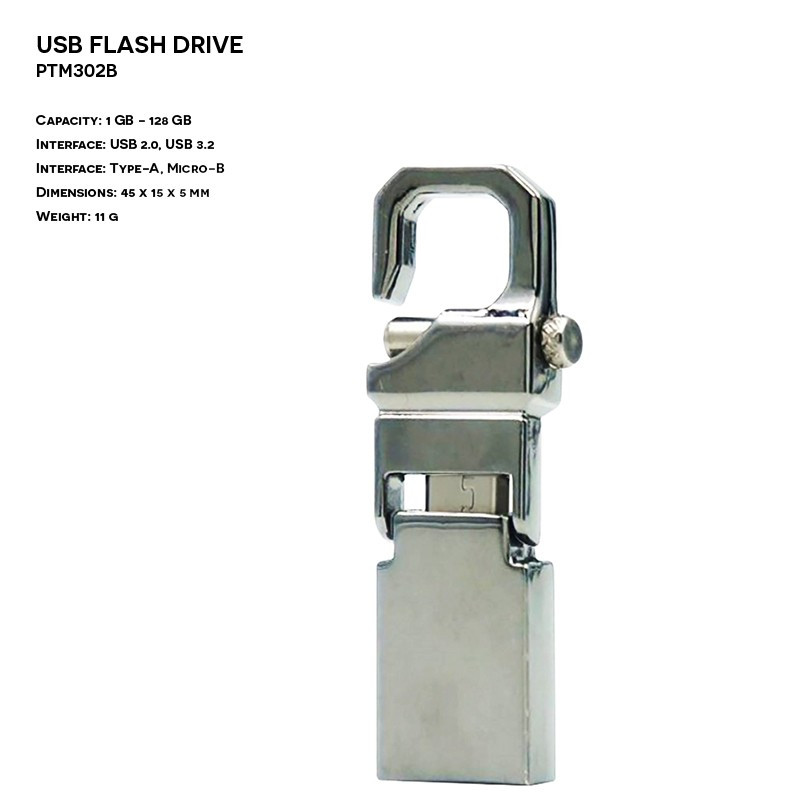 Pendrive OTG ER BRELOK PTM302B MICRO B Metalowy