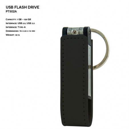 Leather - Metal ER KEYCHAIN PT3502 Pendrive