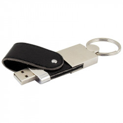 Pendrive z tłoczonym logo ER BRELOK PT507 Skórzany