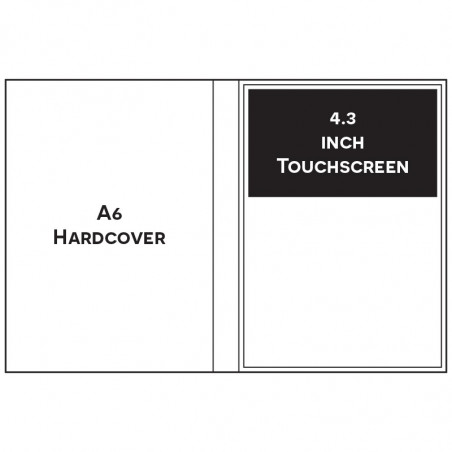 Paper ER A6 PORTRAIT A6PP1043B 4.3 INCH TOUCHSCREEN HARDCOVER Video Brochure