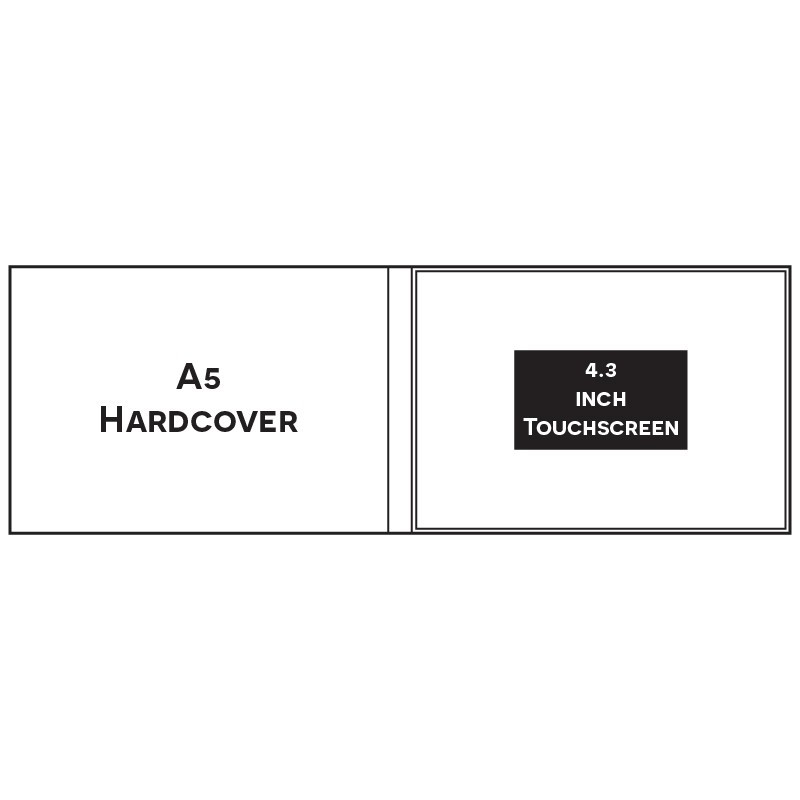Paper ER A5 LANDSCAPE A5LP1043B 4.3 INCH TOUCHSCREEN HARDCOVER Video Brochure