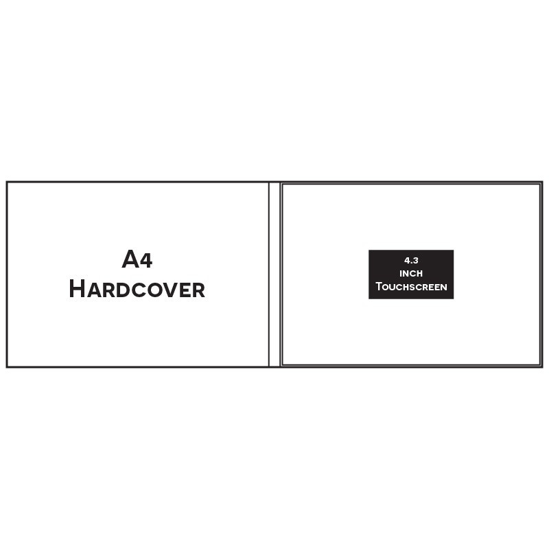 Paper ER A4 LANDSCAPE A4LP1043B 4.3 INCH TOUCHSCREEN HARDCOVER Video Brochure
