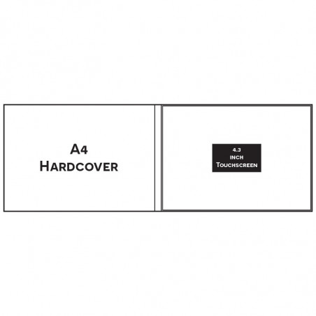 Paper ER A4 LANDSCAPE A4LP1043B 4.3 INCH TOUCHSCREEN HARDCOVER Video Brochure