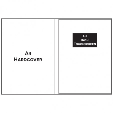 Paper ER A4 PORTRAIT A4PP1043B 4.3 INCH TOUCHSCREEN HARDCOVER Video Brochure
