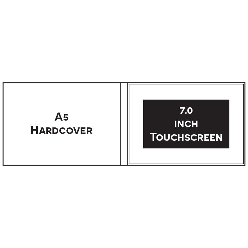 Paper ER A5 LANDSCAPE A5LP1070B 7.0 INCH TOUCHSCREEN HARDCOVER Video Brochure