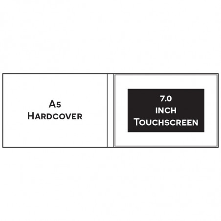 Paper ER A5 LANDSCAPE A5LP1070B 7.0 INCH TOUCHSCREEN HARDCOVER Video Brochure