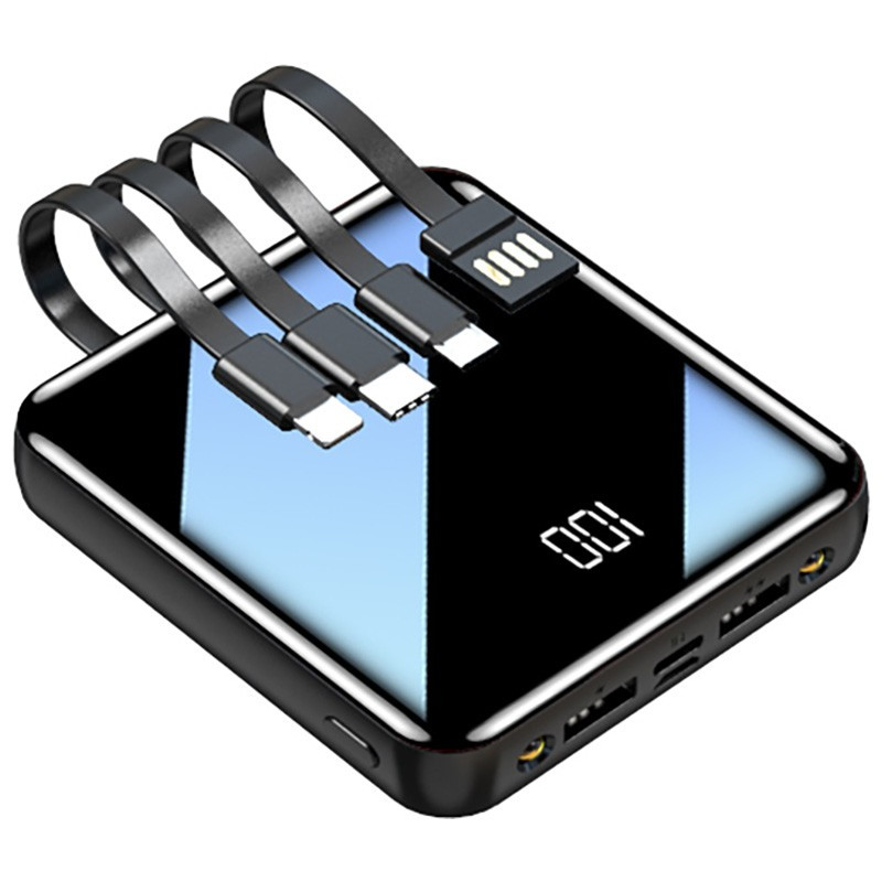 Power Bank z wbudowanymi kablami ER CLASSIC CC1P1093 Plastikowy