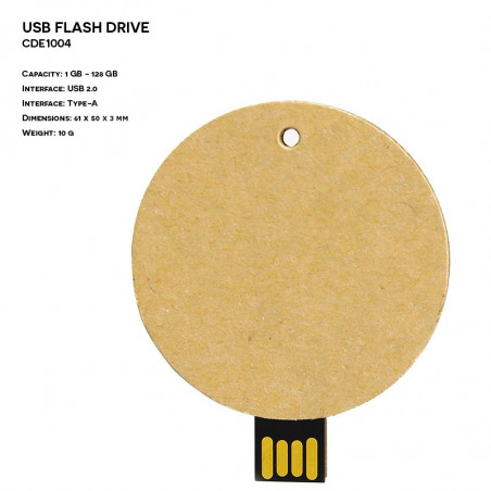 okrągły Pendrive ER KARTA CDE1004 Tekturowy