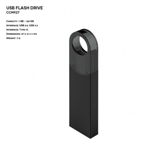 Pendrive ER CLASSIC CCM927 Metalowo - Szklany
