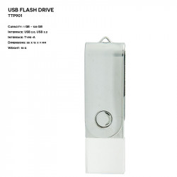 Pendrive ER TWIST TTP901 Metalowo - Szklany