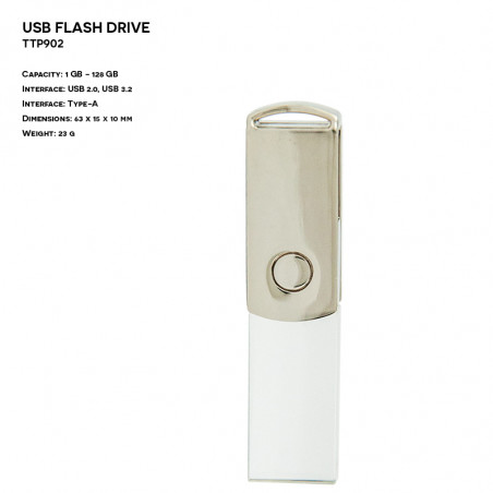 Pendrive ER TWIST TTP902 Metalowo - Szklany