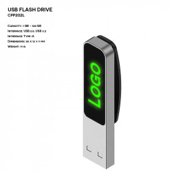 Pendrive ER SPINACZ z podświetlanym logo CPP202L Plastikowo - Metalowy