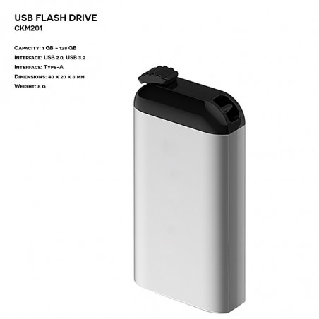 Plastic - Metal ER CLICK CKM201 Pendrive