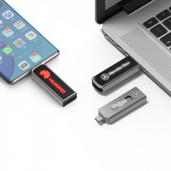 Metal ER SLIDER with glowing logo SRP312CL TYPE C Pendrive