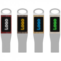 Wooden - Metal ER CLASSIC CCP422L Pendrive with illuminated logo
