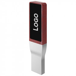 Pamięć USB ze świecącym logo ER CLASSIC CCP423L Drewniano - Metalowy