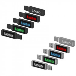Pamięć USB z podświetlanym logo ER CLASSIC CCP384L Metalowy
