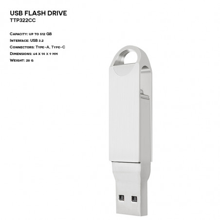 Metal ER TWIST TTP322CC TYPE C Pendrive