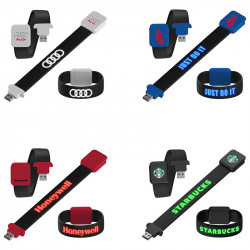 Pendrive ER BRANSOLETKA z LED logo BT104L Plastikowo - Silikonowy