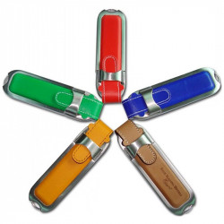 Leather ER CLASSIC CC3503 Pendrive with debossed logo