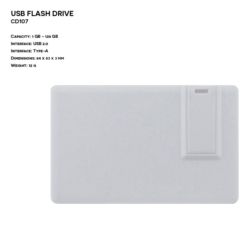 Plastic ER CARD CD107 Pendrive with printing