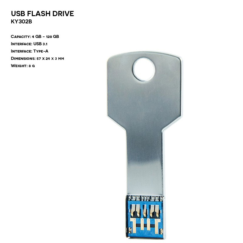 Pendrive USB 3.0 ER KLUCZ KY302A3 Metalowy z logo