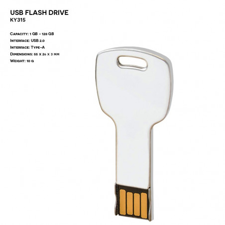 Pendrive w kształcie klucza ER KLUCZ KY315 Metalowy