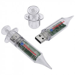 Plastic ER SYRINGE UL104 Pendrive for pharmaceutical companies
