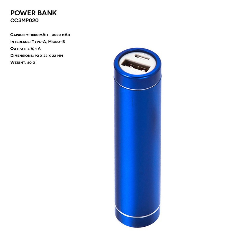 Power Bank ER CLASSIC CC3MP020 Metalowy z grawerem logo