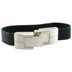 Leather ER BRACELET BT501 Pendrive with debossed logo