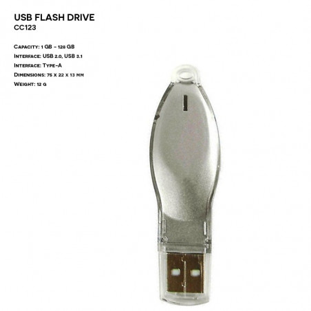 Plastic ER CLASSIC CC123 Pendrive with illuminated logo